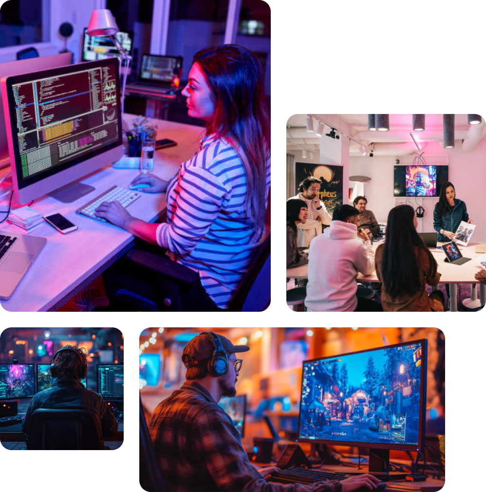 Playable ads team collage